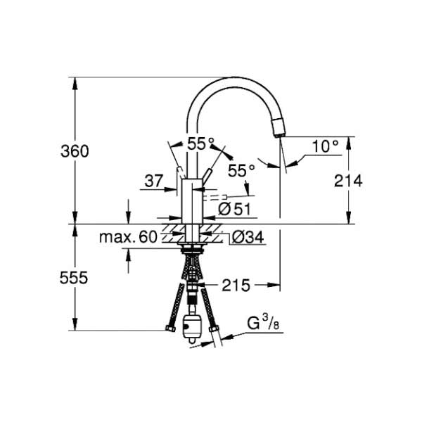 Grohe Concetto 3 Küchenarmatur