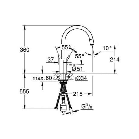 Grohe Concetto 3 Küchenarmatur