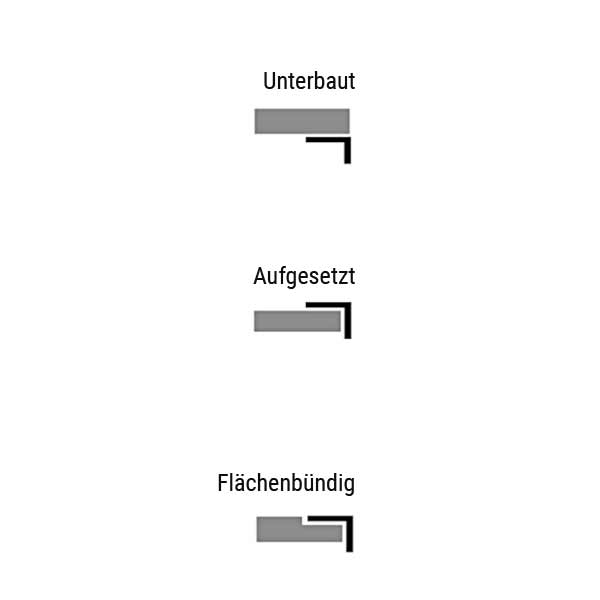 Falmec Spülen Como 50 PVD 
