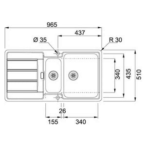 Franke Hydros HDX 254-97 Spüle mit Druckknopfbetätigung