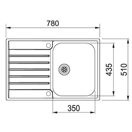 Franke Argos AGX 211-78 Spüle mit Druckknopfbetätigung