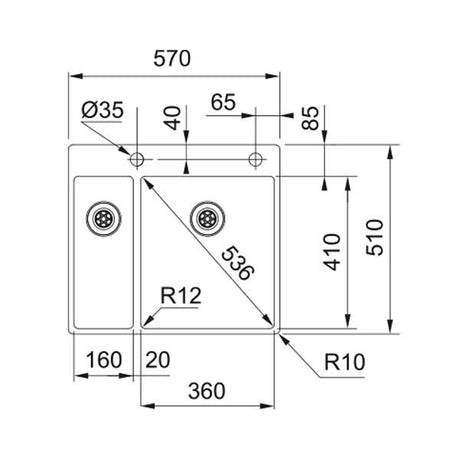Franke Box BXX 260-36-16A 