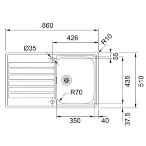 Franke Argos AGX 211-86 Spüle