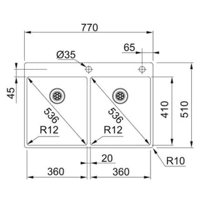 Franke Box BXX 220-36-36A Spüle