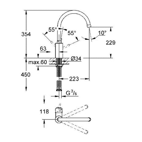 Grohe Concetto Arco Armatur für die Küche