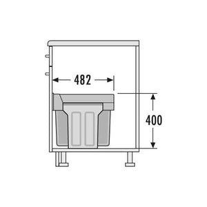 Hailo AS Tandem 30 Liter Abfallsammler