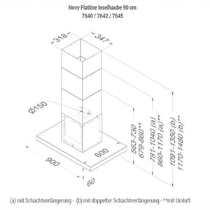 Novy Flatline Insel-/ Wandhaube