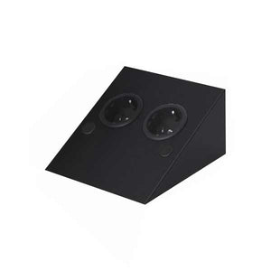 Thebo Zeta 2-fach Steckdose Edelstahl oder Schwarz
