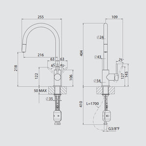 Systemceram Fresh mit herausziehbarem Auslauf