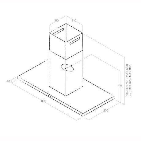 Elica Thin Inselhaube 