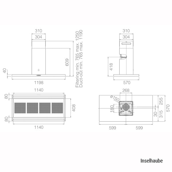 Elica Thin Inselhaube 