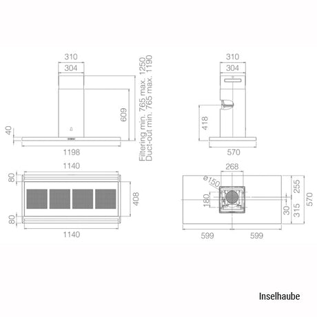 Elica Thin Inselhaube 