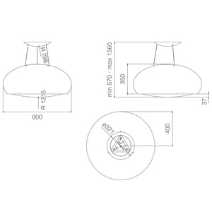 Elica Seashell Inselhaube