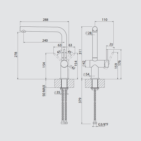 Systemceram Sila mit Festauslauf