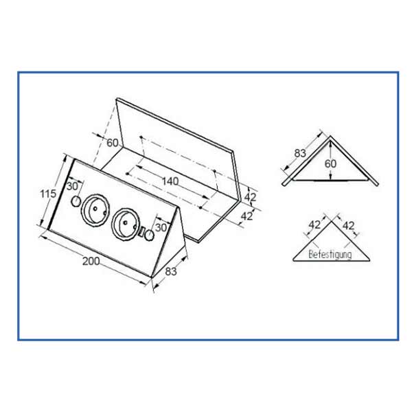Thebo Ecksteckdose Riva mit und ohne USB