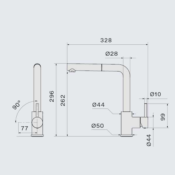 Falmec Armatur Pure Steel Corner