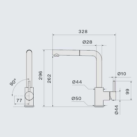 Falmec Armatur Pure Steel Corner