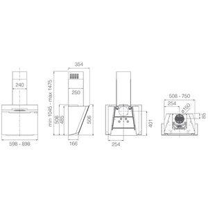 Kopffreihaube Elica Majestic No Drip 
