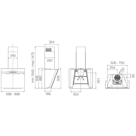 Kopffreihaube Elica Majestic No Drip 
