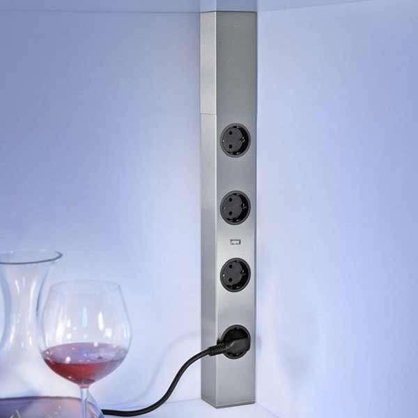 Thebo Cape 4-fach Küchensteckdose mit USB