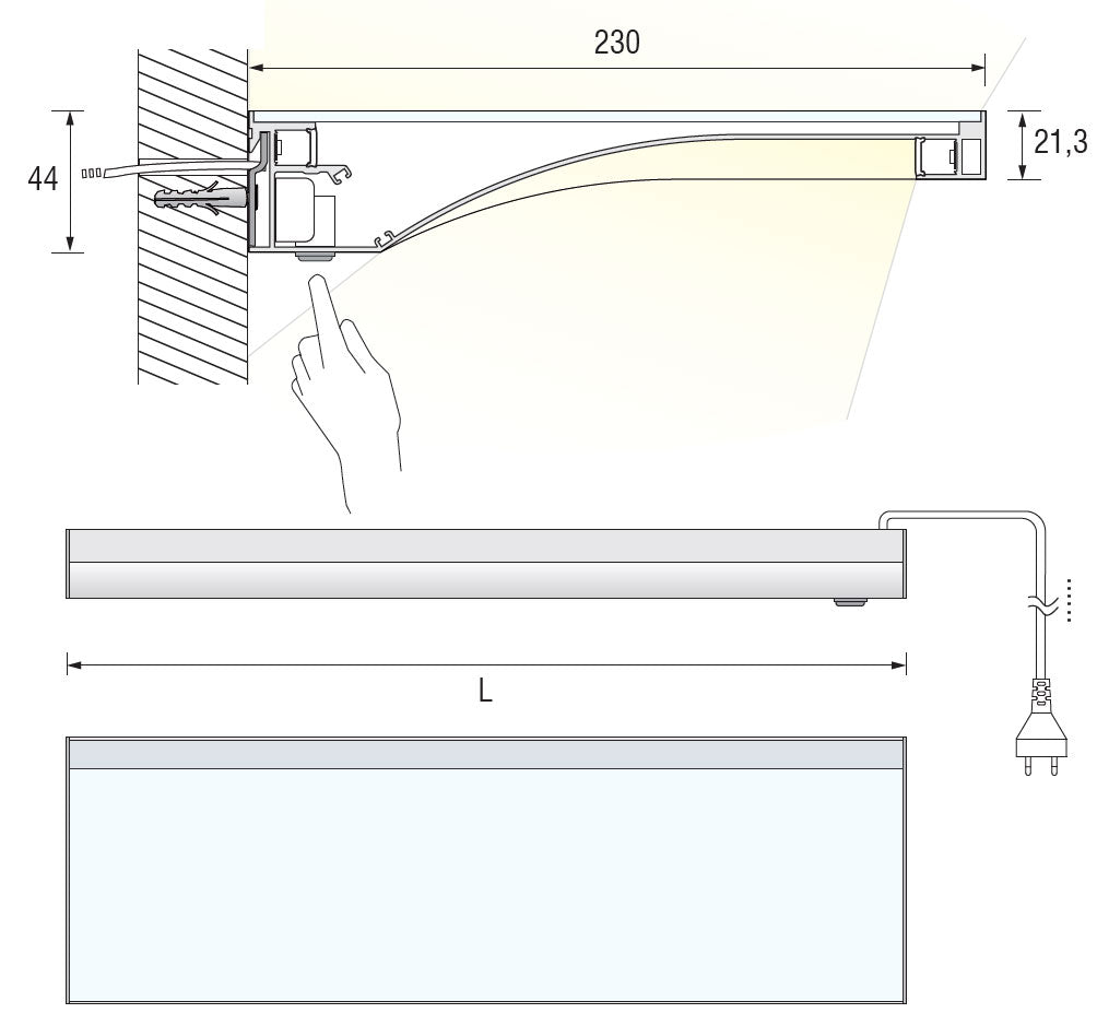 LED Glasbodenleuchte Teo Slim