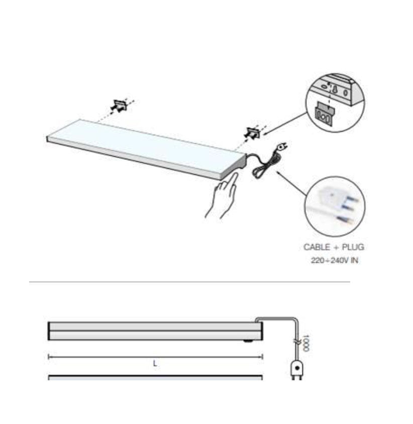 LED Glasbodenleuchte Teo Slim